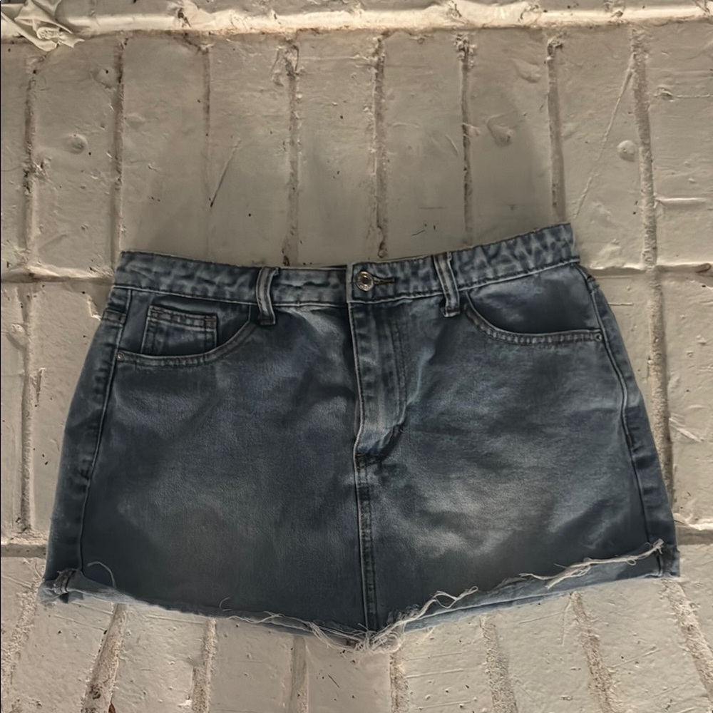 SHEIN Faded Blue Mini Skirt